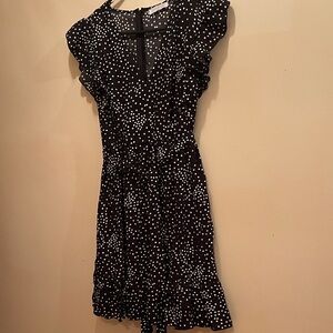 Forever 21 Black Mini Dress with White Dots